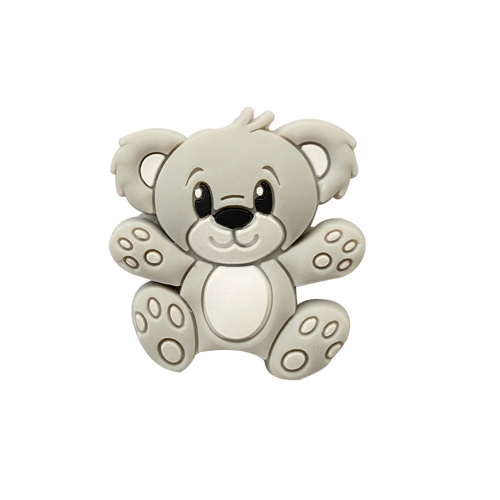 10pcs Cartoon mini bear Silicone Beads DIY Cute Teething Toys Silicone Baby Teether beads