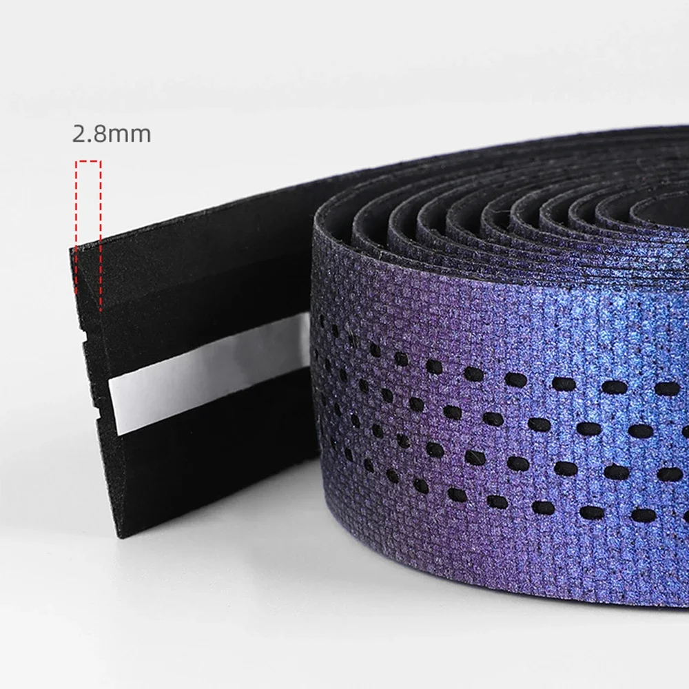 Gradient Purple Road Bike Bend Handle Strap Bicycle Handlebar Tape Breathable Anti Slip Waterproof EVA Shock Absorber Bike Tape