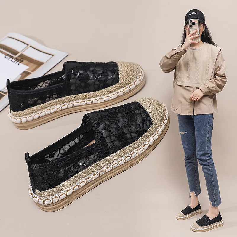 Women's Casual Shoes Mesh Breathable Comfortable Non Slip Fashion Flat Shoes Platform Outdoor Walking Shoes Zapatos Mujer