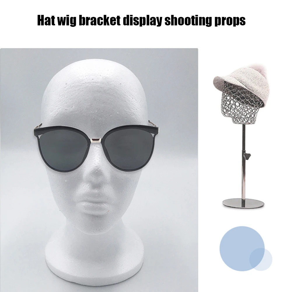 Wigs Glasses Cap Display Holder Stand Model Professional Training Foam Heads