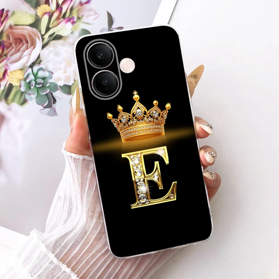 Cute Letters Crown Soft Slim Silicone Back Cover Case - Enhanced Protection with Stylish Design