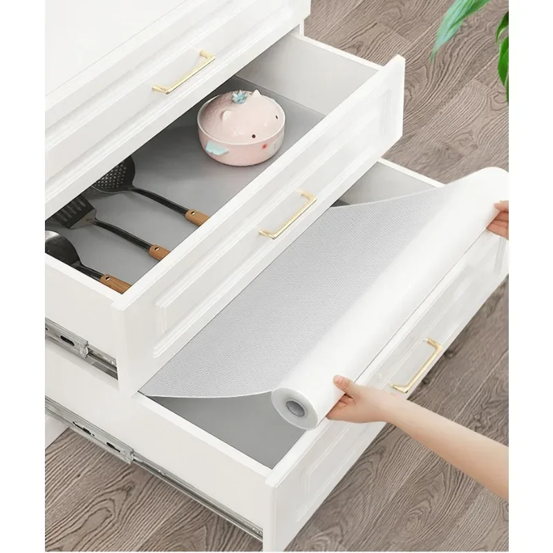 Drawer Liner Reusable Drawer Liners Washable Dustproof and Non-slip Placemats Kitchen Cabinet Mats Refrigerator Non-slip Liners Shelf Paper