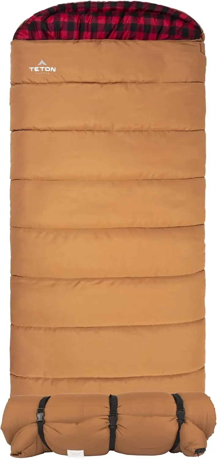Sports -35 Degree and 0 Degree Sleeping Bag. Warm and Comfortable Camping Sleeping Bag, TETON Tough Canvas Shell for Campi