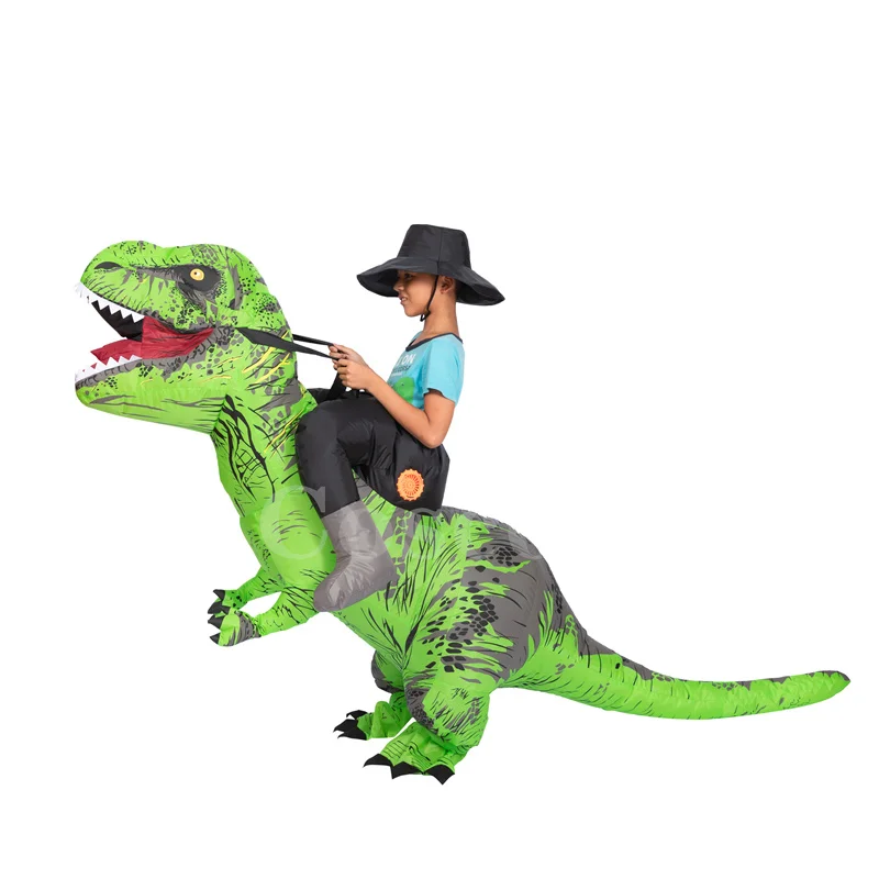Dinosaur Inflatable suit Adult Ride on Dino Costumes Cosplay Fancy Dress Riding T-Rex Blow Up Outfit Performance Carnival Props