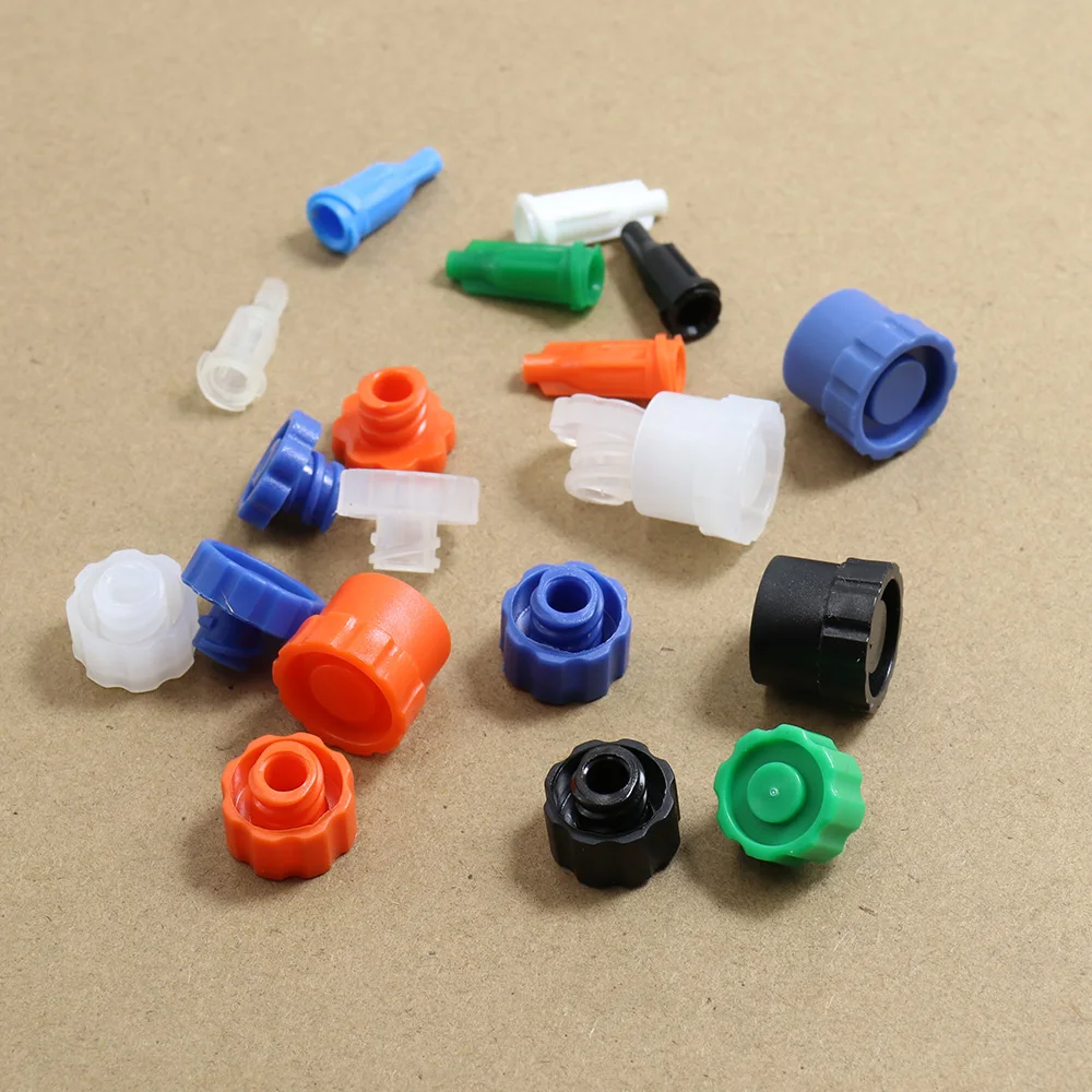 Liquid Syringe 50pcs Luer Lock Cover screw Precision Tips Liquid Dispensing Syringe Plug Cap Sealing Head