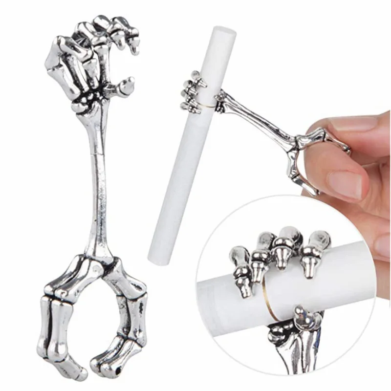 

Retro Cigarette Holder Ring Dragon Snake Deer Shaped Smoker Finger Rack Metal Hip Hop Cigar Clip Smoking Accessories Men Gift