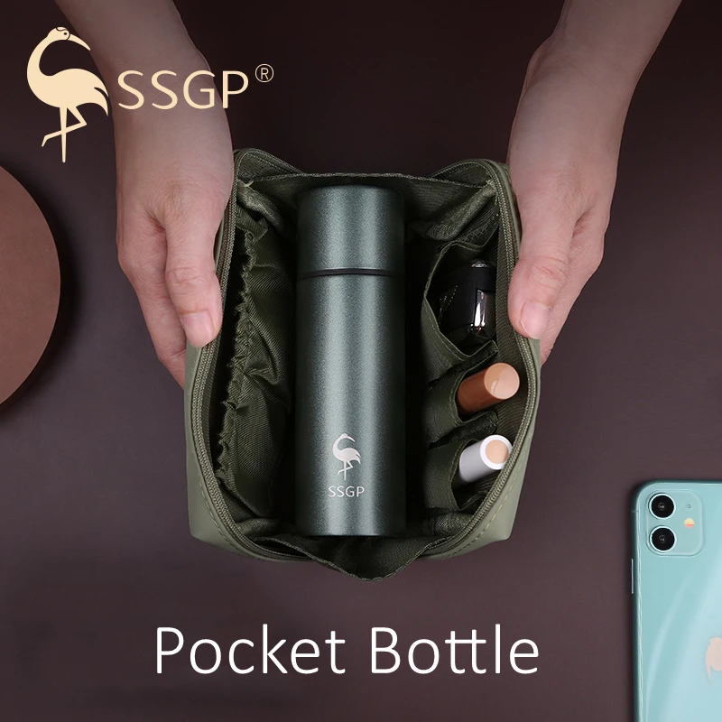 LFGB 인증서 316 스테인레스 스틸 베이킹 광택 미니 진공 컵 150ml 레이디와 를위한 씰링 포켓 물병 보온병