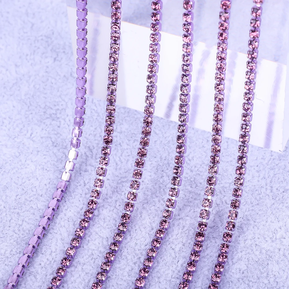 Elegant Gold Crystal Rhinestone Chain Decoration