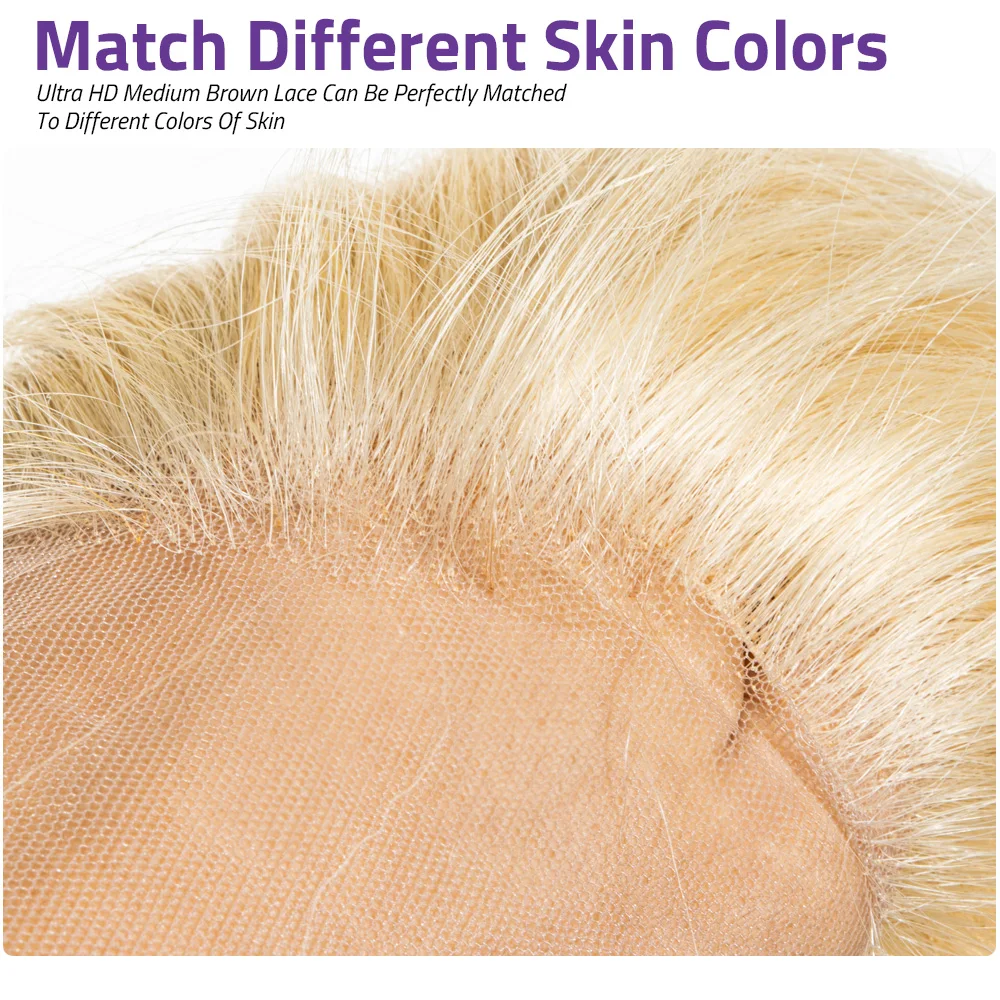 40 Inch 613 Honey Blonde Colored Body Wave Lace Frontal Human Hair Wig Preplucked 13x6 HD Lace Front Wigs For Women 200% Density 5