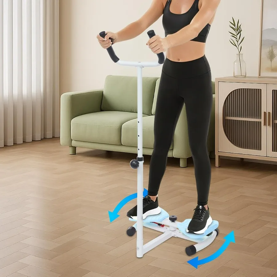Waist Twister Machine Exercise, Ab Twister Board with Adjustable Handrail and 3 Torsion Levels, 300LBS Capacity, for Core Toning