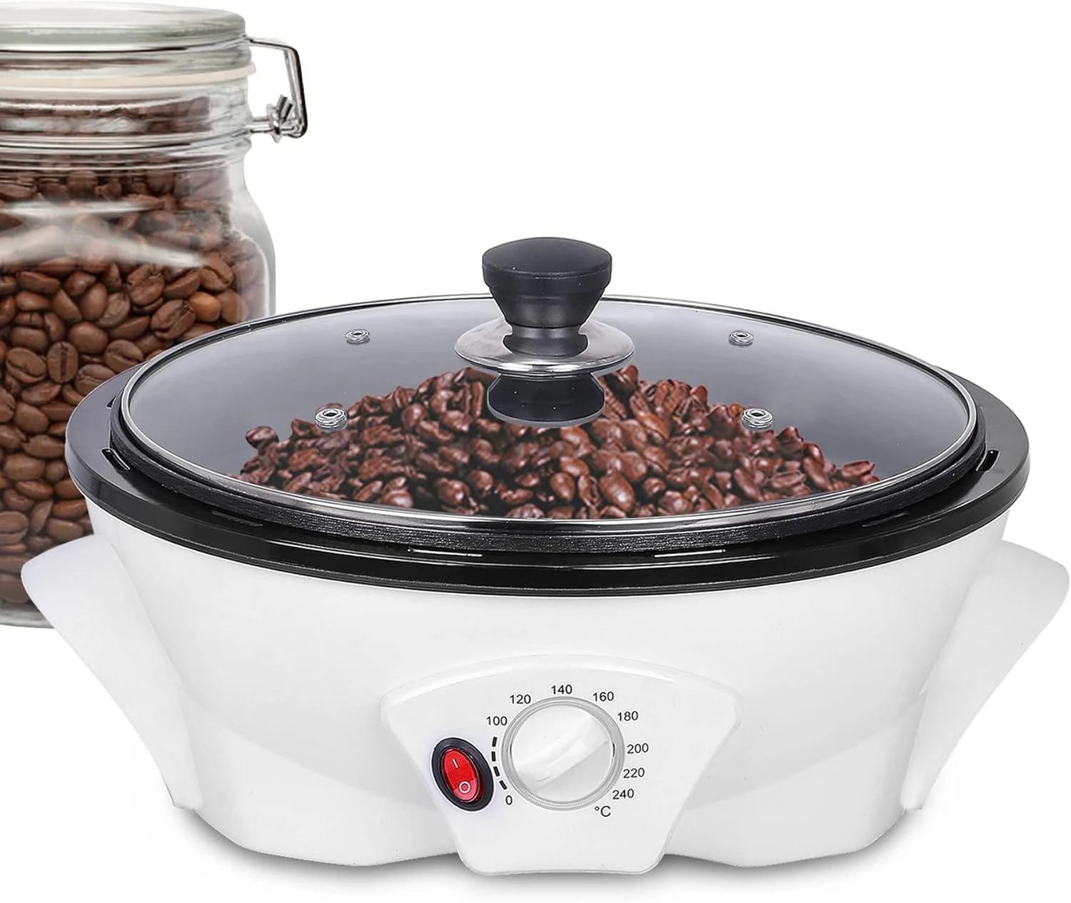Kitchen Electric Coffee Bean Roaster Coffee Baked Peanut Beans Baking Stove Popcorn Make Dryer Roasting Machine Grain Drying coffee bean roaster coffee roaster machine