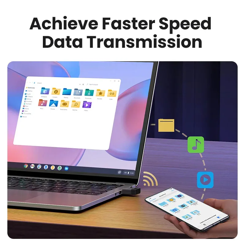 KEBIDUMEI USB 블루투스 어댑터 PC용 블루투스6.0 동글 Windows 11/10/8.1 키보드/마우스용 블루투스 수신기 및 송신기