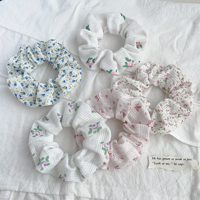 Marke Qualität Elastische Haarbänder Für Frauen Mädchen Nette Blume Scrunchies Set Mädchen Kawaii Zubehör Haar Krawatten Pferdeschwanz Chouchou – Detail 3