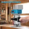 Woodworking Electric Trimmer Brushless Trimming Machine Wood Router Milling Engraving Slotting Machine For Makita 18V Battery 4