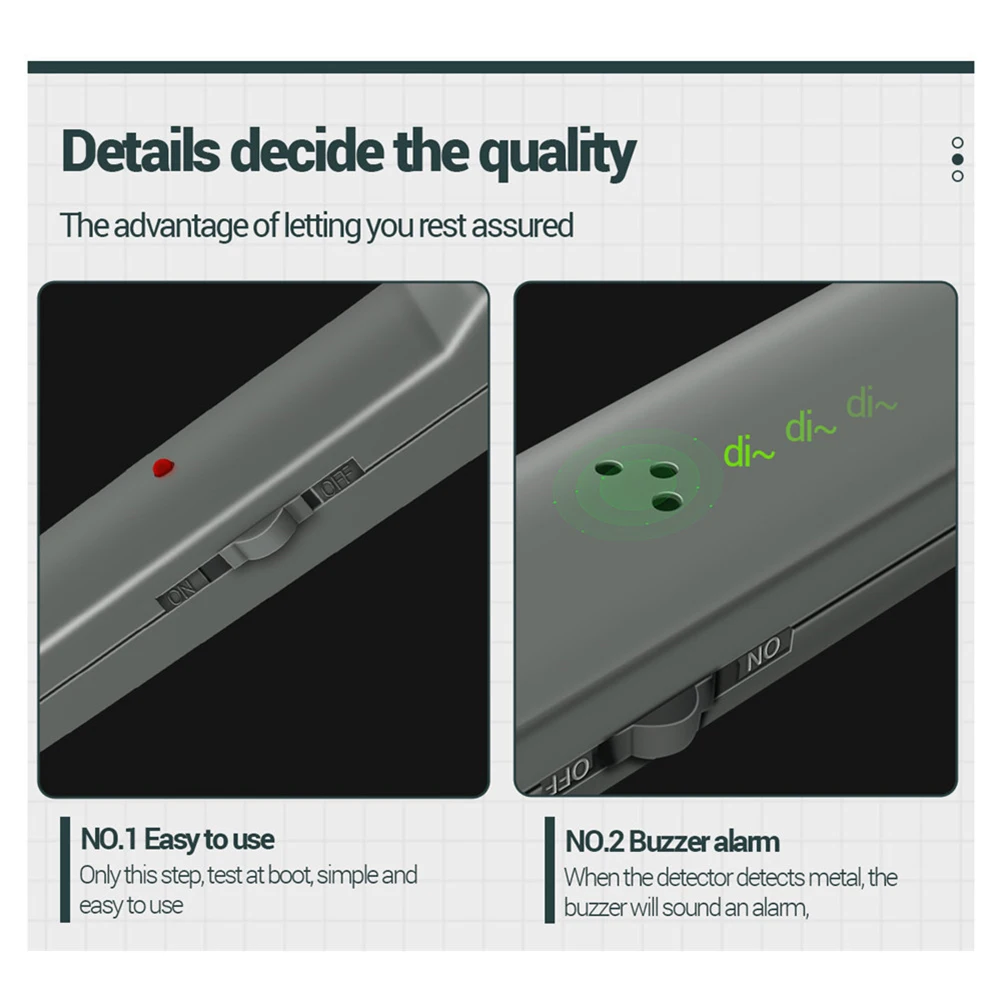 Metal Detector Handheld Safety Scanner Security Checker Instrument for Airport