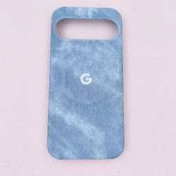 Magnetic Charging Denim Texture Non - slip Shockproof Protective Case - Google 8Pro (Grey Blue)