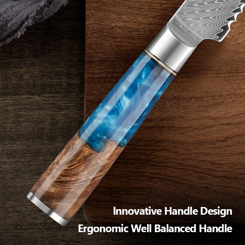 Damascus Bread Knife 5