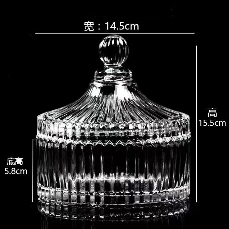 Glass Canister with Lid Airtight Candy Jar Sugar Bowl for Kitchen Counter Dining Table Pantry Storage Decorative Snack Dispenser