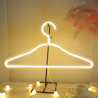 Clothes Hanger LED Neon Lights Colorful Wall Hanging Neon Sign Store Night Lamps for Festival Home Party Wedding Decoration 2