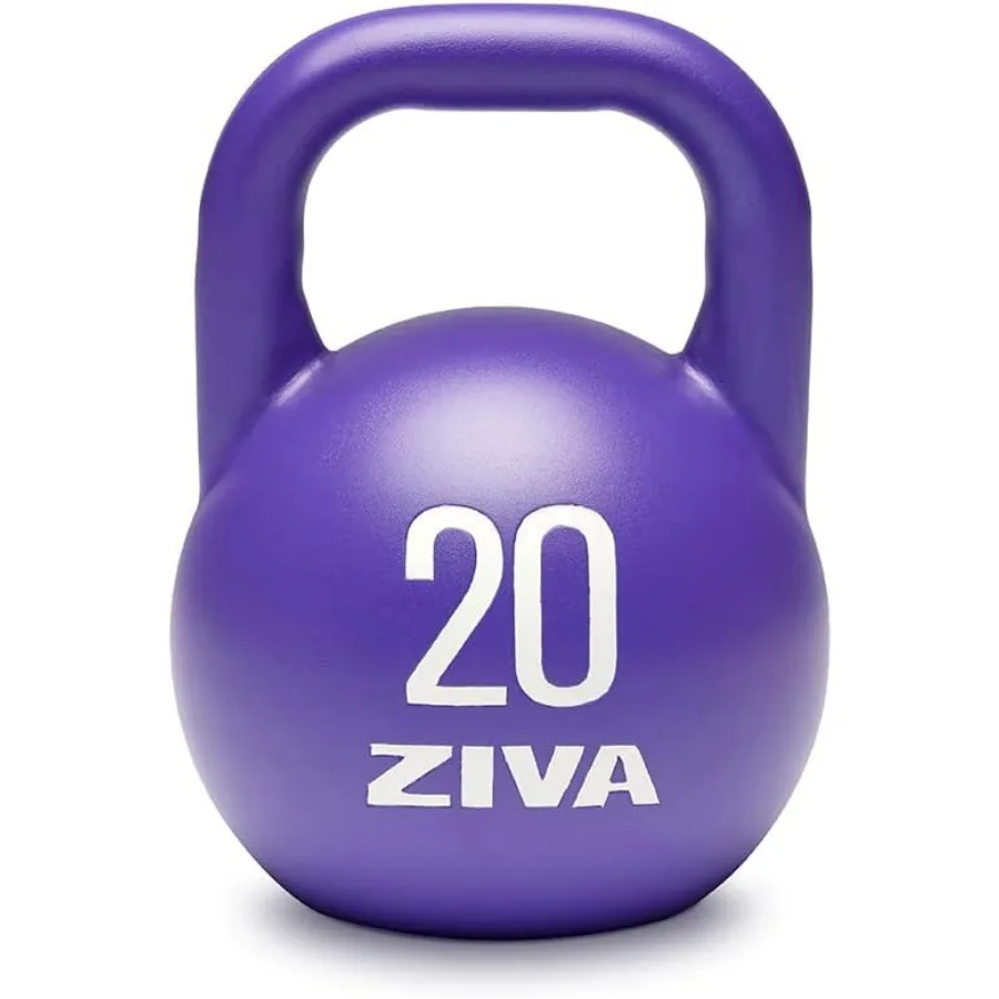 20kg Steve Cotter Signature Steel Competition Kettlebells - Hard-Wearing Crack-Resistant Powder Surface Coating, 34mm Steel Hand