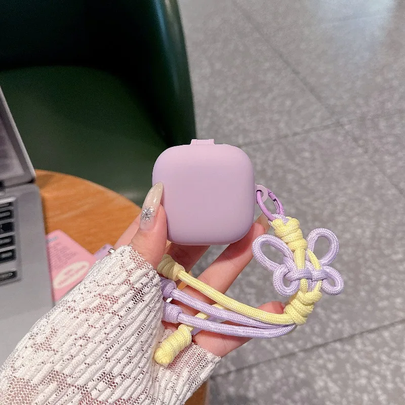Elegant Headphone Case with Bowknot Rope