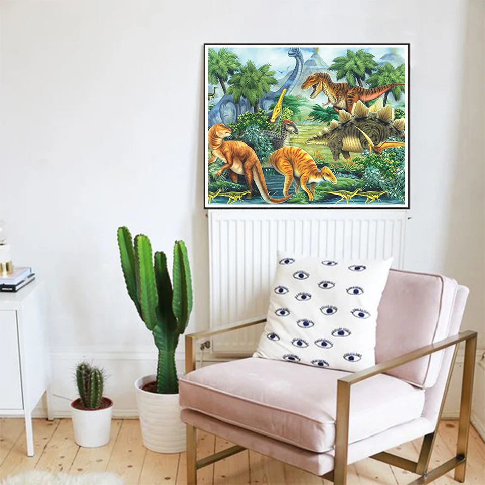 Diamond Painting Ab 5d Dinosaur Embroidery Animal Rhinestone Picture Art  Kits Mosaic Child Room Decor Full Diy Wall Stickers - Diamond Painting  Cross Stitch - AliExpress