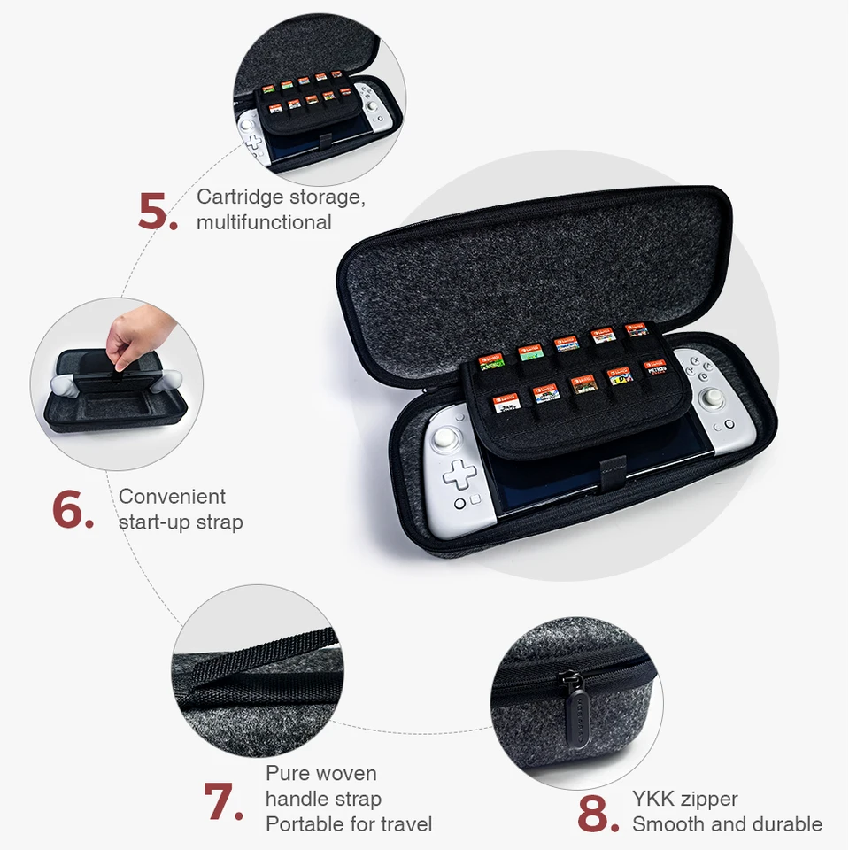 MOBAPAD Storage Bag Carrying Case for Nintendo Switch OLED JoyPad