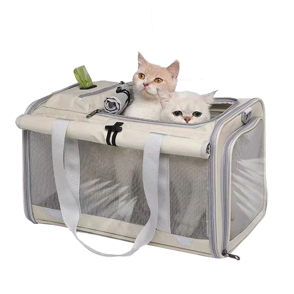 Pet Bag Portable Bag for Outings Foldable Car Shoulder Portable Cat Large Capacity Two Cat Outing