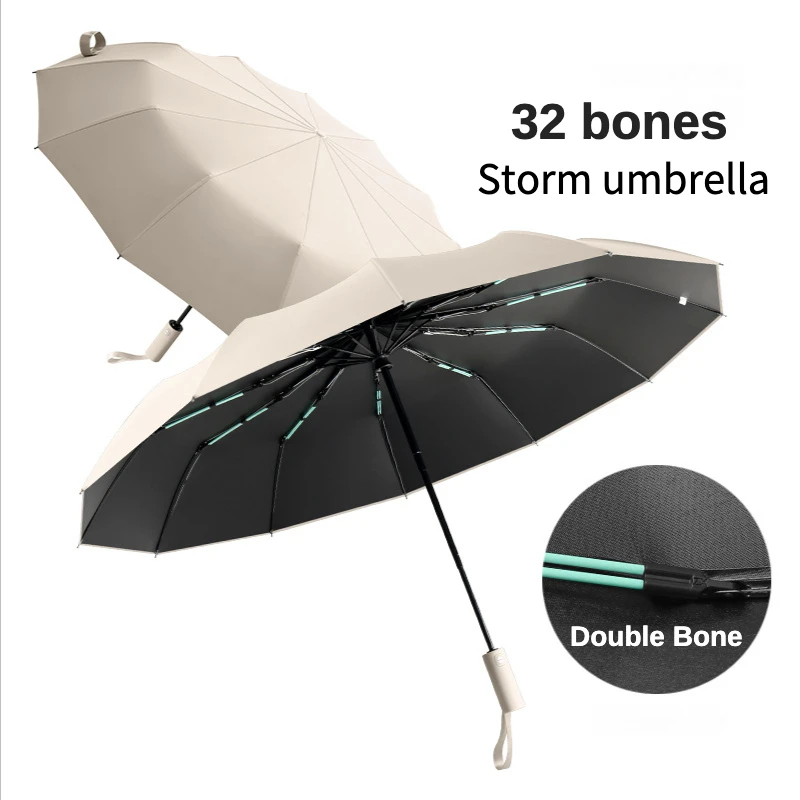 UltrastrongWindproof32BoneAutomaticUmbrellaforMenDoubleBone