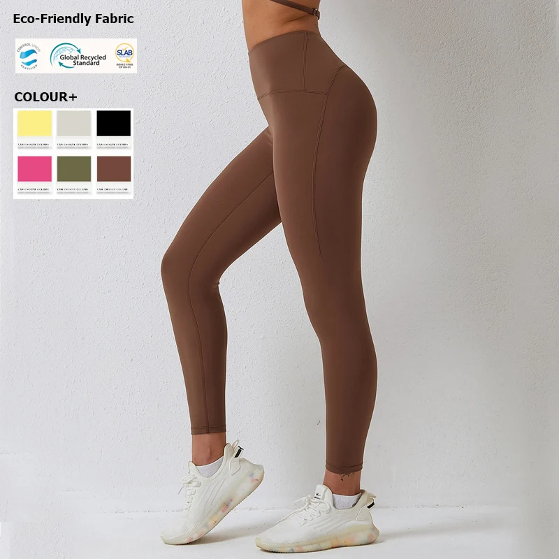 

High Waist Yoga Pants Women Buttery Soft Eco-Friendly Gym Leggings Super Stretch Breathable Workout Running Tights Sportswear