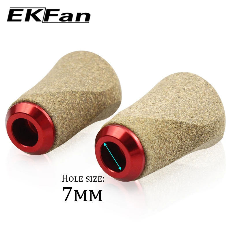 EKFan 1개 코르크 플랫 스피닝 베이트캐스팅 낚시릴 핸들 노브 (A/D/S 7*4*2.5mm 베어링 루어릴 핸들 DIY 부품)