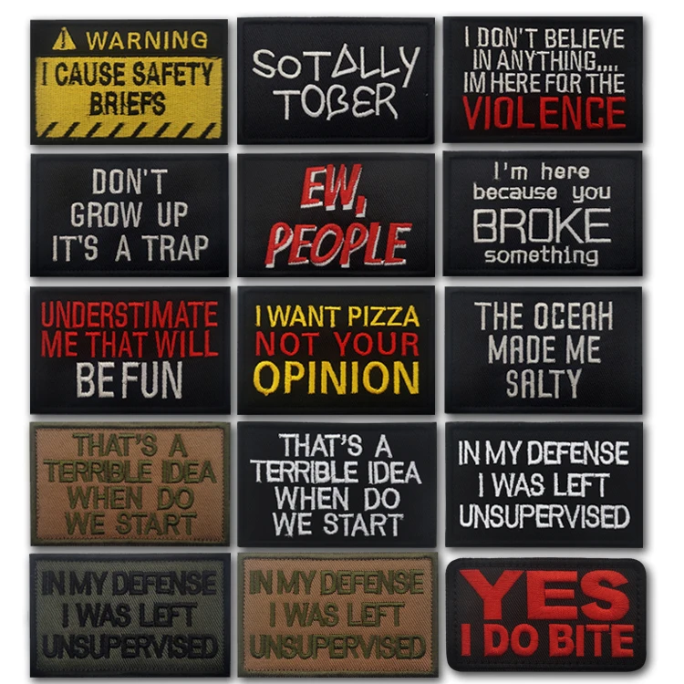 Embroidery Patch Funny Saying Military Patches Tactical Combat