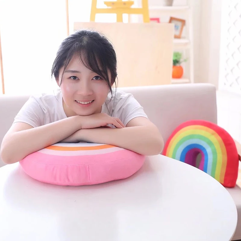 Cartoon Rainbow U Shaped Pillow Head Support Colorful Neck Pillow Car Airplane Traveling Pillow Nap Pillow-4 Kinds 6