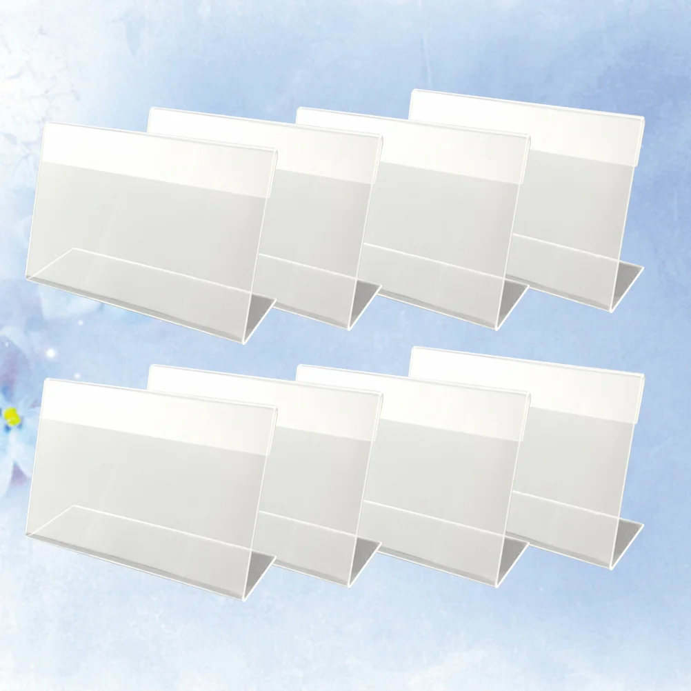 6x4cm Acrylic Shelf Label Holder Price Tags Premium Plastic Transparent Price Tag With Price Card L-Type Price Tag