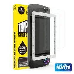 Skull & Co. Premium Tempered Glass Screen Protector Set with Positioner - 2 Pack (Matte Finish)