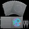 5mm Fuse Beads Pegboards Large Plastic Bead Pegboard Fuse Beads Boards with Beads Square Peg Boards Kit for Kids DIY Craft Beads 1