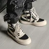 Men High-top Shoes,Ankle Boots,High-top Sneakers Riding Casual Shoes,PVC Retro Designer Platform Sneakers for Street Club 3