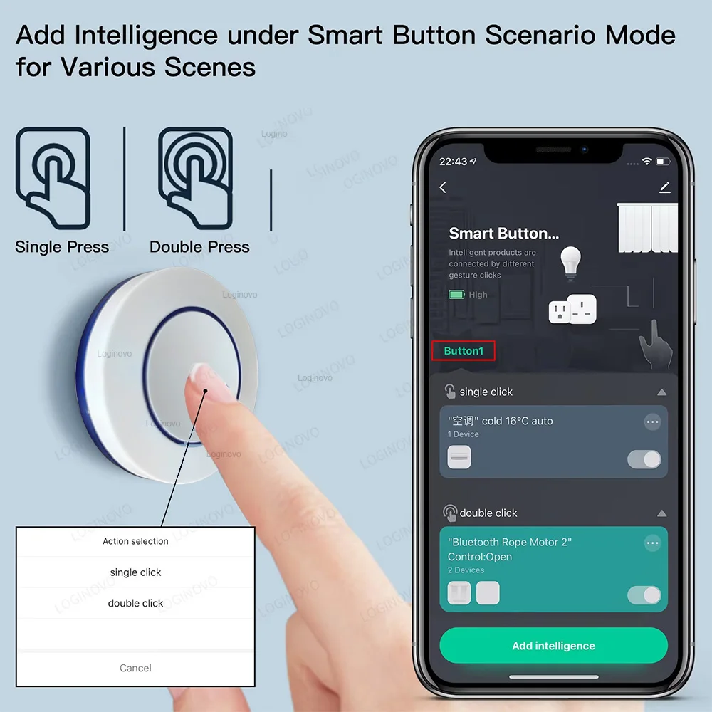Wireless Scene Switch Tuya Zigbee Button Wireless Smart Scene Switch Automation Scenario Controller Gadgets Required Zigbee Gateway Support Smart Life