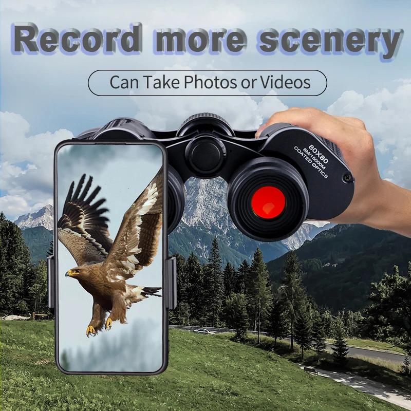 Binoculars 80X80 High Magnification Long Range Professional Telescope HD Portable Eyepieces For Hunting Outdoor Camping Travel 3