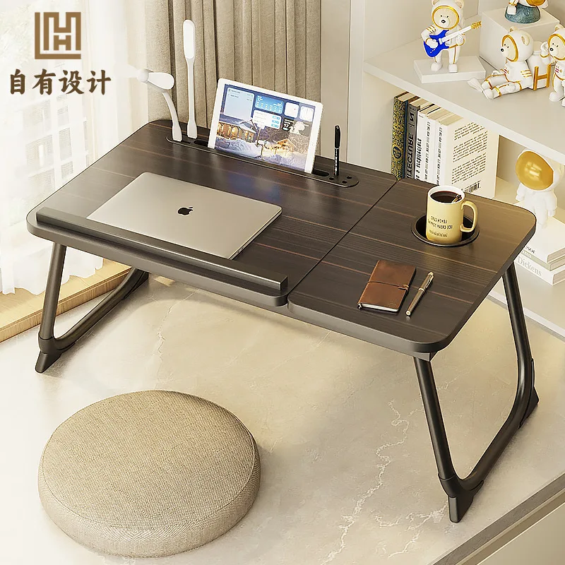 USB adjustable bed reading lifting table folding laptop desk lazy small table