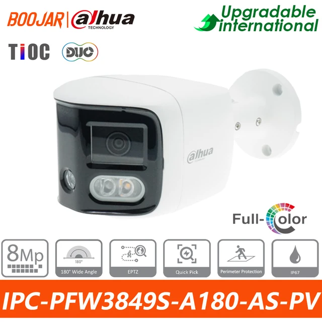 Dahua Original IPC-PFW3849S-A180-AS-PV 2x4MP TiOC Duo Splicing Fixed-focal Bullet WizSense Network Camera 180° Wide Angle Image 1