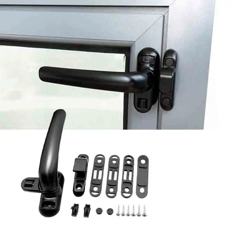 New Hot Universal Window Handle Door Handle Casement Wheel Black Hardware Furniture Supplies Aluminum Alloy