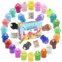 30pack 30ml Fluffy Butter Slime Kit Birthday Gifts Slime Set Non Sticky Super Soft Sludge Polymer Clay Toy Kids Birthday Gift 1