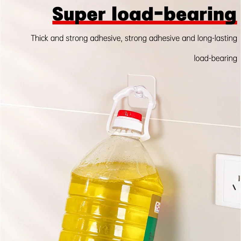 Transparent Self Adhesive Hooks Wall Suction Storage Holder Door Wall Mounted Hanger Hook Self Adhesive Hook for Keys Bathroom 4