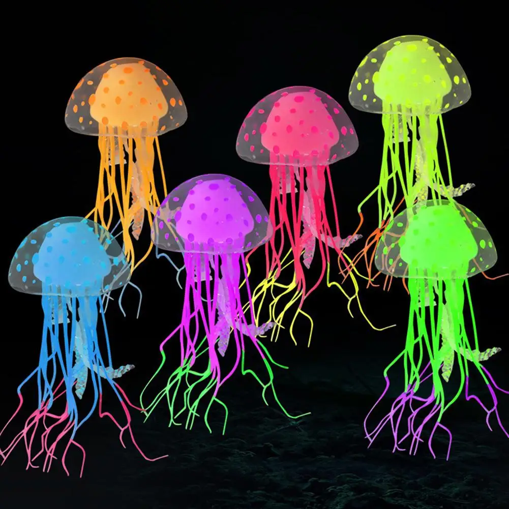 Soft Silicone Luminous Jellyfish Simulation Fluorescent Jellyfish