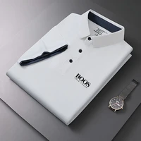 Polo à manches courtes pour hommes, de haute qualité, à la mode, décontracté, absorbant la sueur, respirant, cool, nouvelle collection été 4