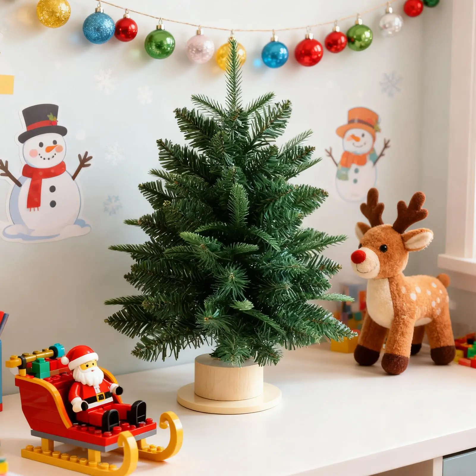 Artificial Christmas Trees 17.7 Inches Holiday Party Decorations Christmas Pine Tree For Home Workplace Living Room Entryway