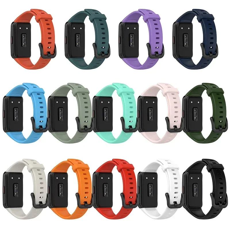 Silicone Strap For Huawei Band 6 /6 Pro Strap Smart Watch Adjustable Wristband Replacement Correa Bracelet Honor Band 6 Strap 2