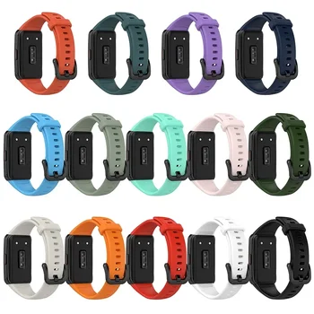 Silicone Strap For Huawei Band 6 /6 Pro Strap Smart Watch Adjustable Wristband Replacement Correa Bracelet Honor Band 6 Strap 2