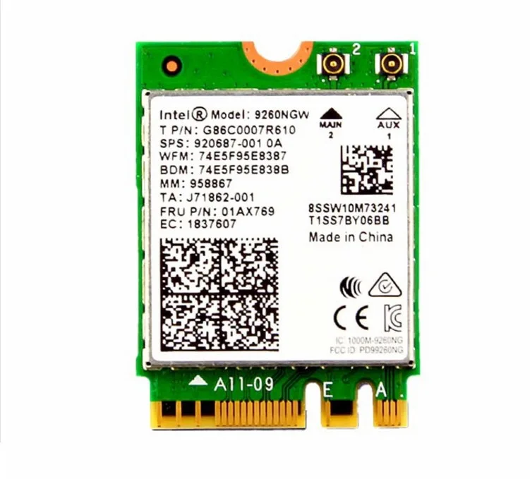 WiFi Adapter 9260AC 9260NGW 1730Mbps 2.4G/5G Wireless Card Bluetooth ...